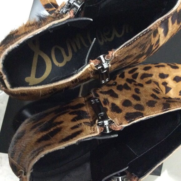 Sam Edelman Waldon Leopard Cheetah Booties Size 8 - Picture 7 of 7